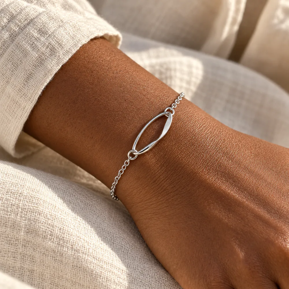 Poise bracelet worn on the wrist